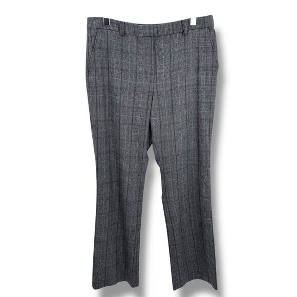Brooks Brothers Pants - Brooks Brothers dress pants women's 14 wool cashmere glen plaid straight gray